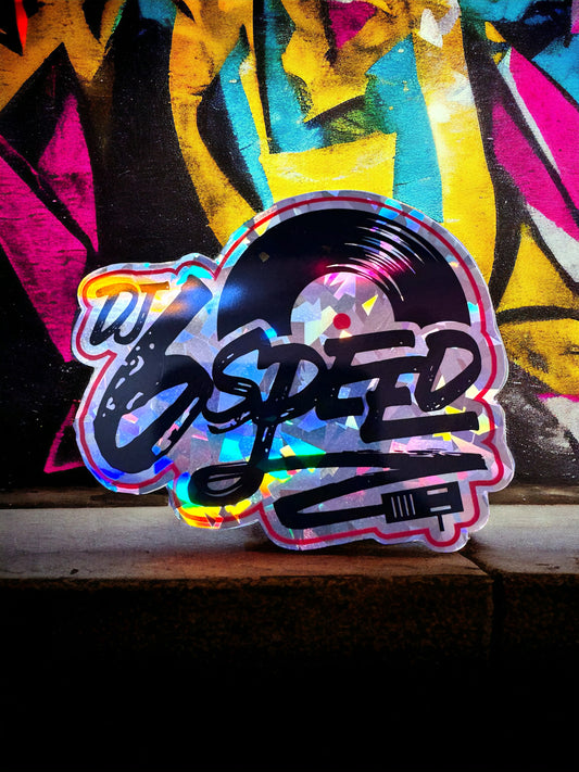 DJ6Speed Holographic Sticker